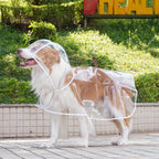 Transparent Pet Raincoat Comprehensive Medium and Large dogs