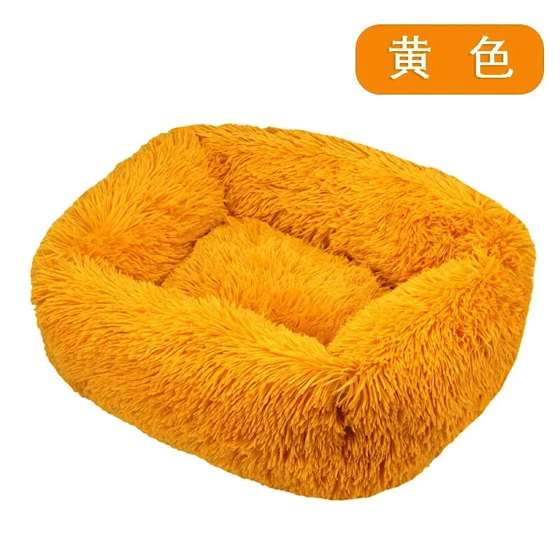 Cushion Soft Plush Bed for Dogs Winter Warm Sleeping Removable Mat