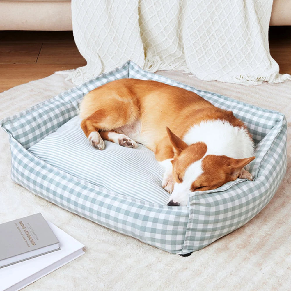 Beds for Small Dogs Plaid Sofa Cushions