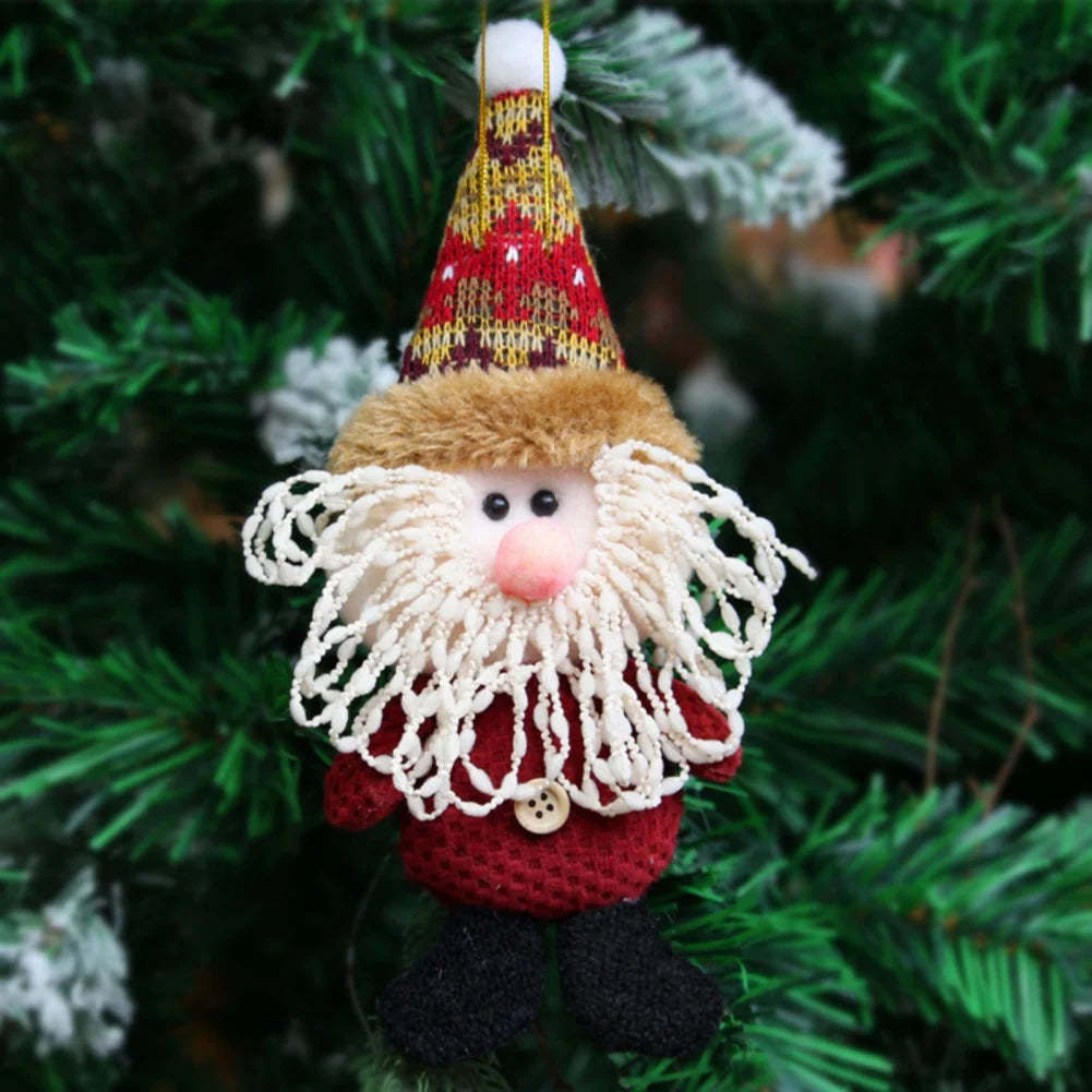 Ornament Reindeer Snowman Santa Elk Bear Doll decoration