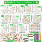 24 unpainted wooden dogs, DIY crafts