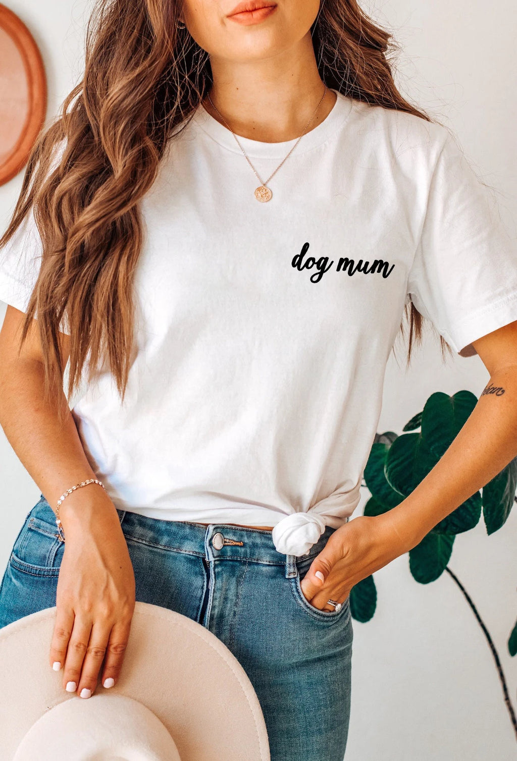 dog mum pocket tshirt cute women short sleeve