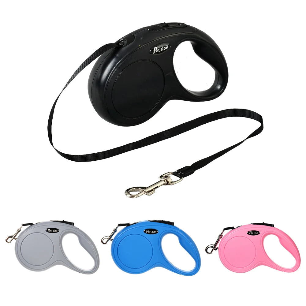 3M 5M Leash Outdoor Retractable Automatic Lead For Small Medium Dogs Strong Durable Nylon