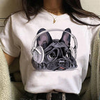 French Bulldog t shirt women graphic Tee clothes