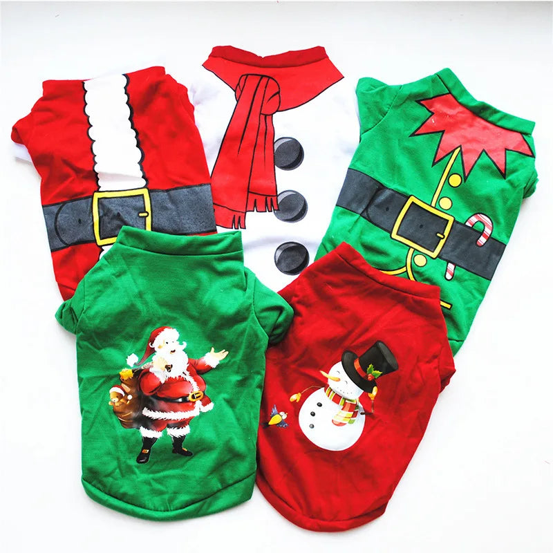 Small Christmas New Year Dogs Clothing