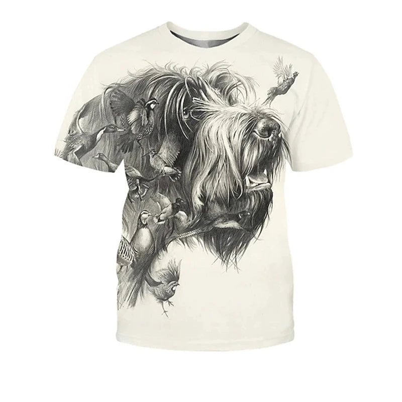 Dachshund Graphic 3D Print Men Women Casual Short Sleeve T Shirt Tees