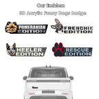 Dog Emblem Car 3D Dog Edition Acrylic Car Badges Stickers