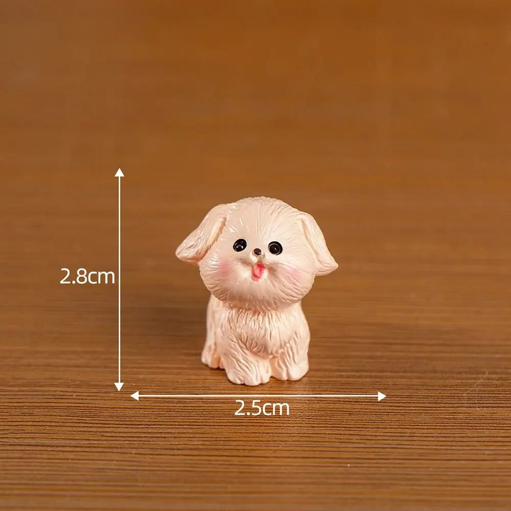 Figurines Miniature Cute Puppy Animal Micro Landscape Dog Desk Accessories