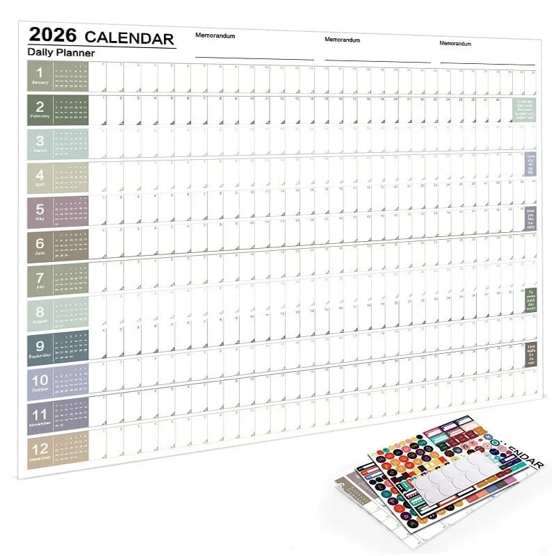 2026 Calendar Full Year Wall Calendar Creative Simple Planner