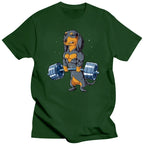 Dachshund Weightlifting Funny Gym T Shirts Graphic Cotton Streetwear Short Sleeve