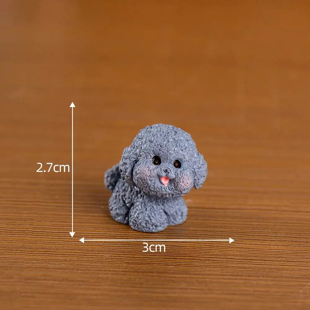 Figurines Miniature Cute Puppy Animal Micro Landscape Dog Desk Accessories