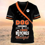 Pet Groomer Printed T-shirt Dog Unisex Summer Casual Fashion Designer Clothes