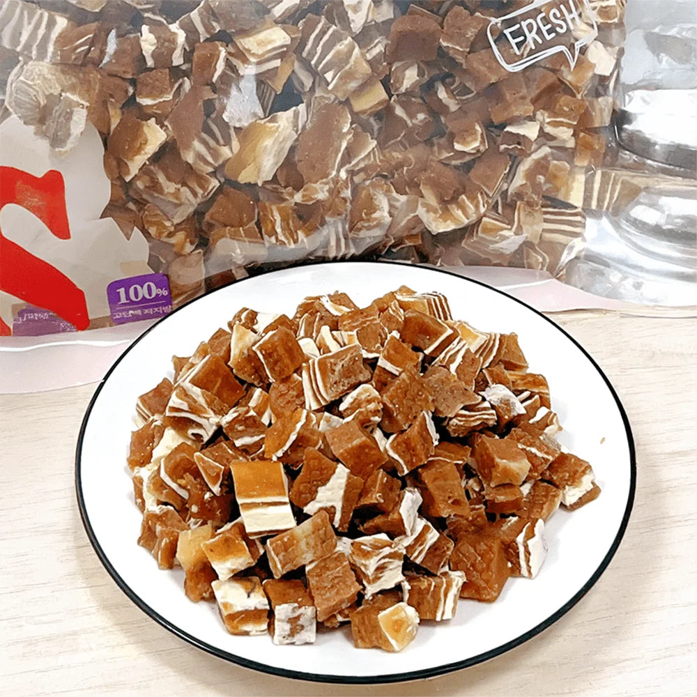 10.58oz/300g Snowflake Beef/Chicken Cubes/Slices, Chicken Salmon/Pumpkin Slices, All Natural Ingredients