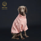 Spring Sweater with Sleeves, Cable Knit, D-ring Hole Detail for Dogs