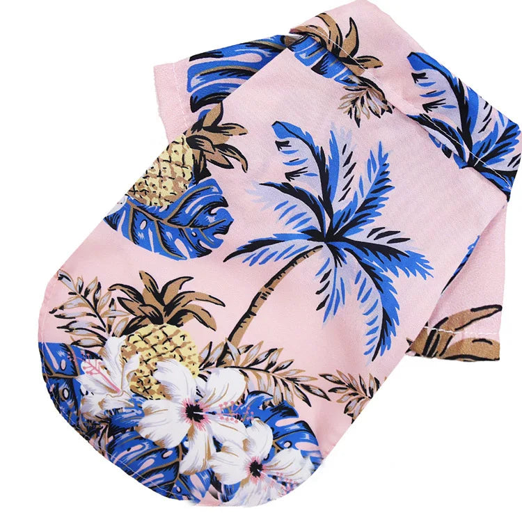 Hawaiian Style Summer Sand Beach Shirts for Small Dogs