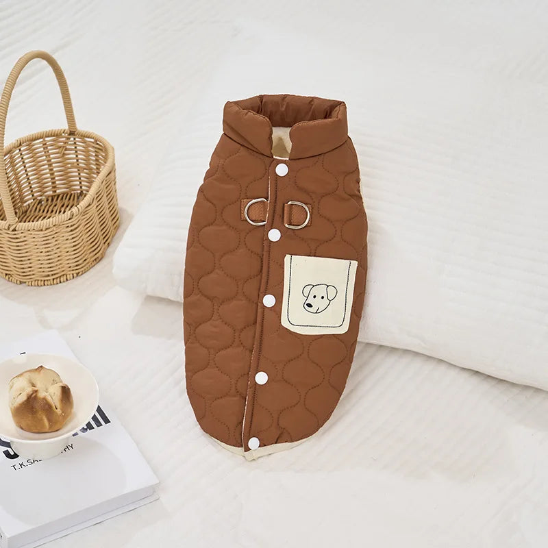 Windproof Winter Vest, Cozy Fleece for Outdoor Walk for small medium dogs