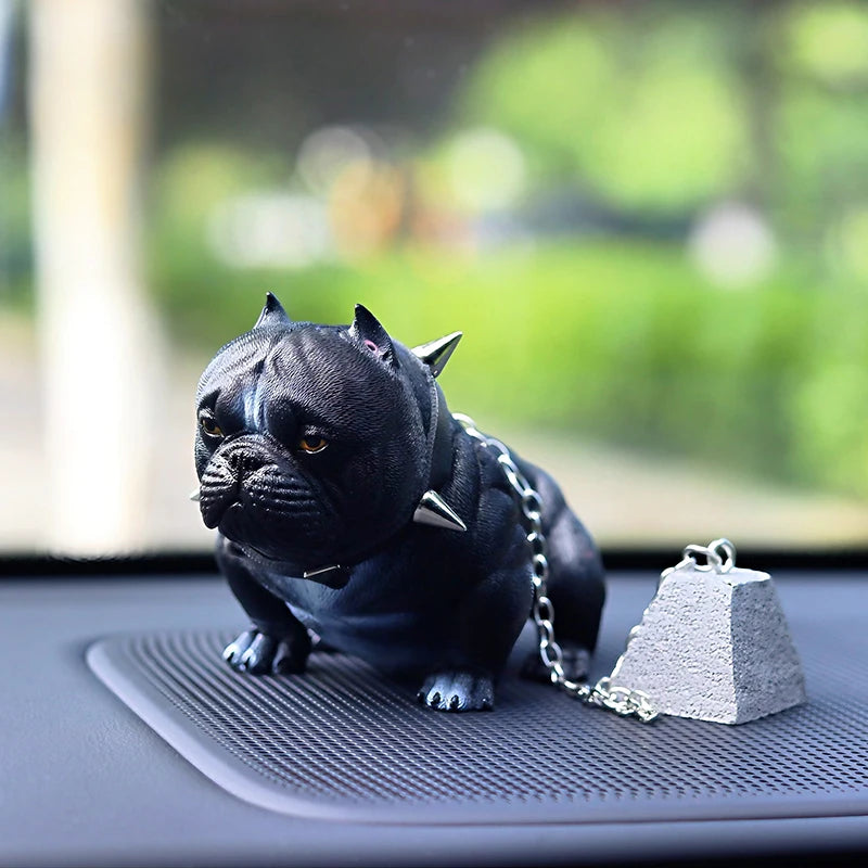 Realistic Bulldog Car Interior Decor Novelty Auto Dashboard Decoration