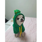 Elk Santa Claus Small Dog Hoodies Christmas