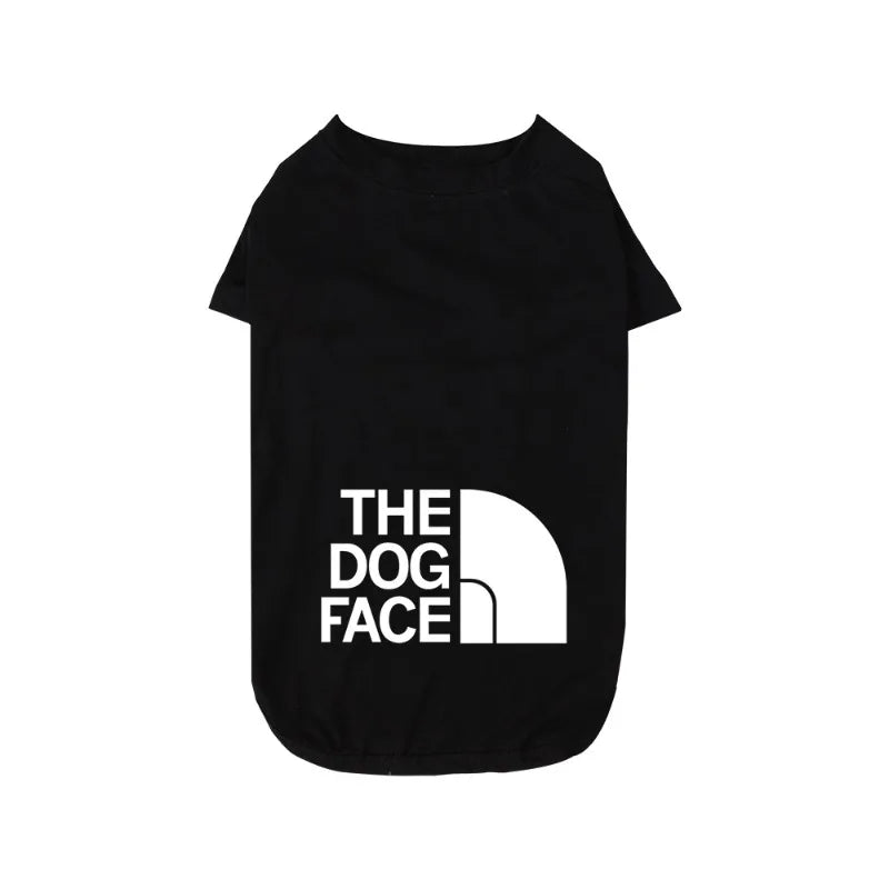Short Sleeved T-shirt New Spring and Summer Thin Dog Face Pattern Clothing