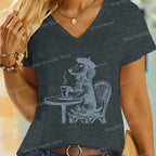 Vintage Dog T-Shirt Coffee Dachshund Mom Short Sleeve Fashion Funny T Shirts