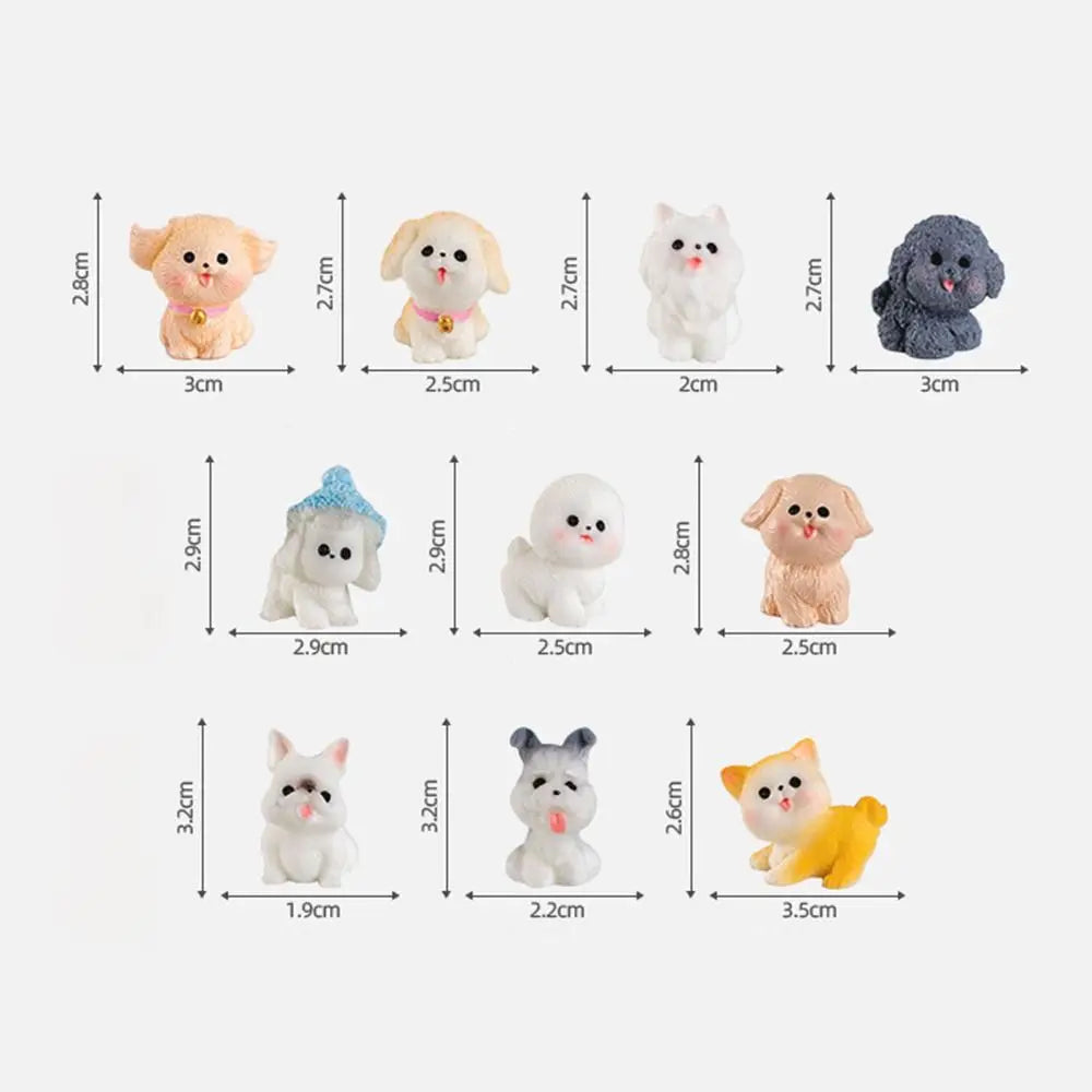 Figurines Miniature Cute Puppy Animal Micro Landscape Dog Desk Accessories