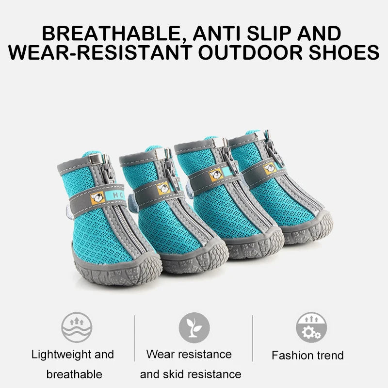 Dog Shoes Non-Slip Soles Thick Plush Protection Paw Climbing Pet Booties