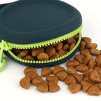 Dog Treat Training Portable Silicone Food Pouch with Lanyard and Hook for Walking
