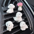 4pcs Cute mini dog dashboard decoration, car interior display accessories