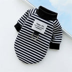 Small Dogs Striped Hoodies Autumn Winter Jacket Pet Pullover