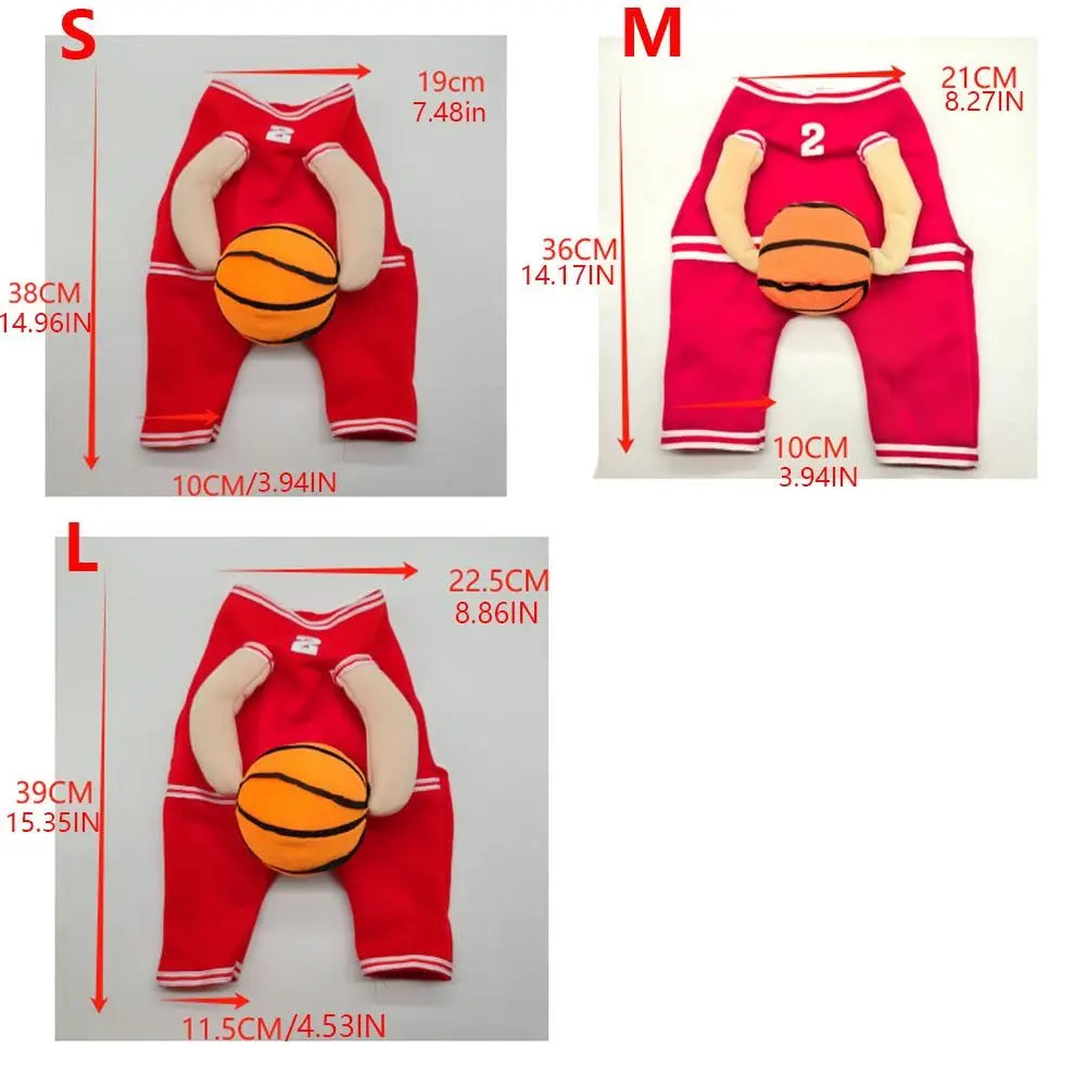 Cute Dog Basketball Costume Holding Ball S/M/L Pet Breathable Sweatshirt