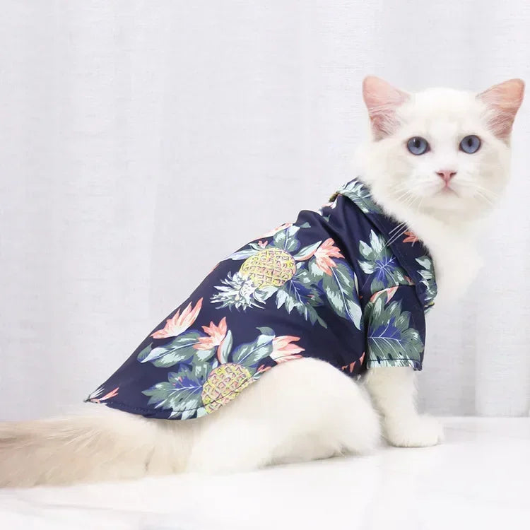 Hawaiian Style Summer Sand Beach Shirts for Small Dogs