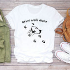 Human Foot Dog Paws Printed T-Shirt Funny Loose Casual Pet Owner Clothes