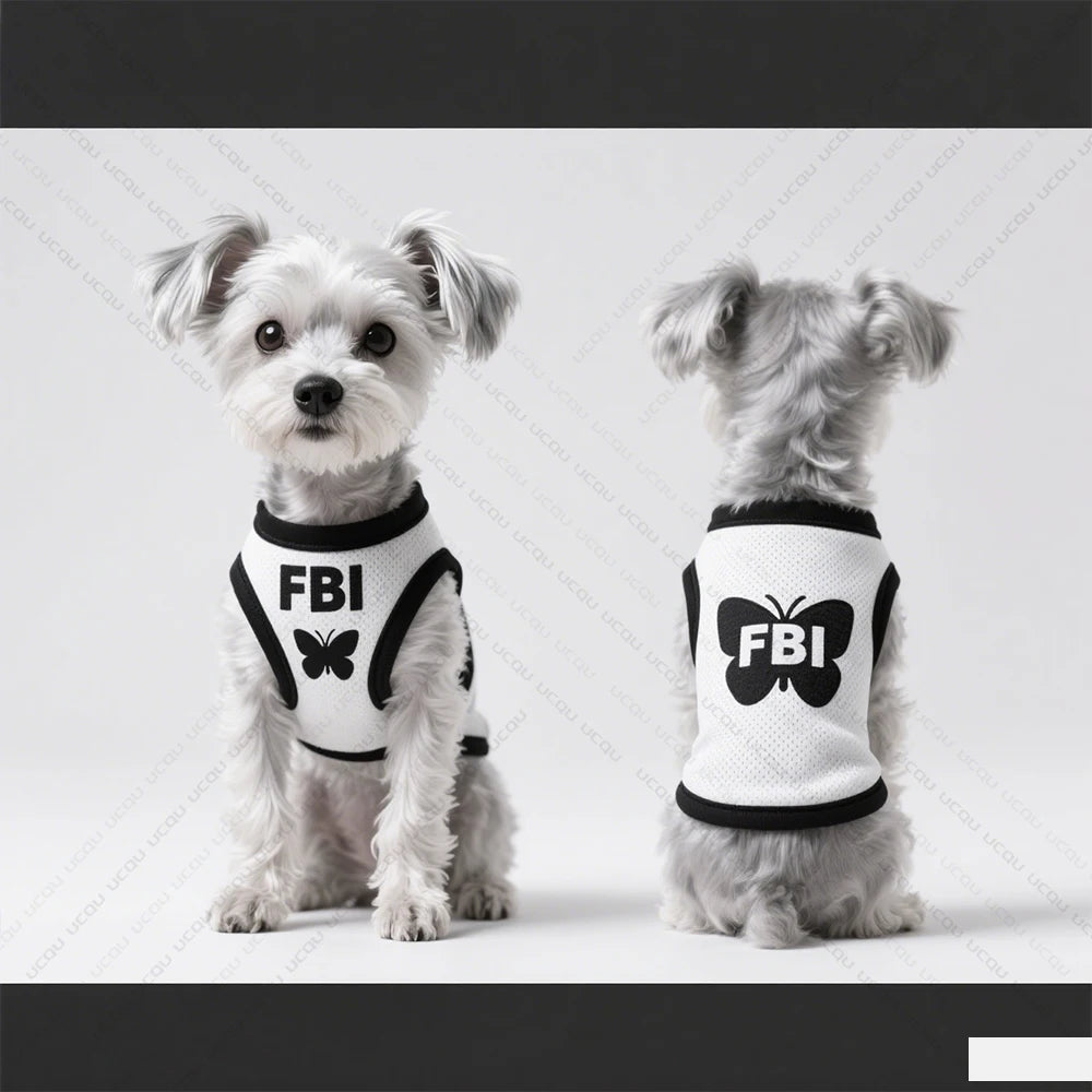 Pet Dog Summer Clothing Sleeveless Vest In Uniform Style