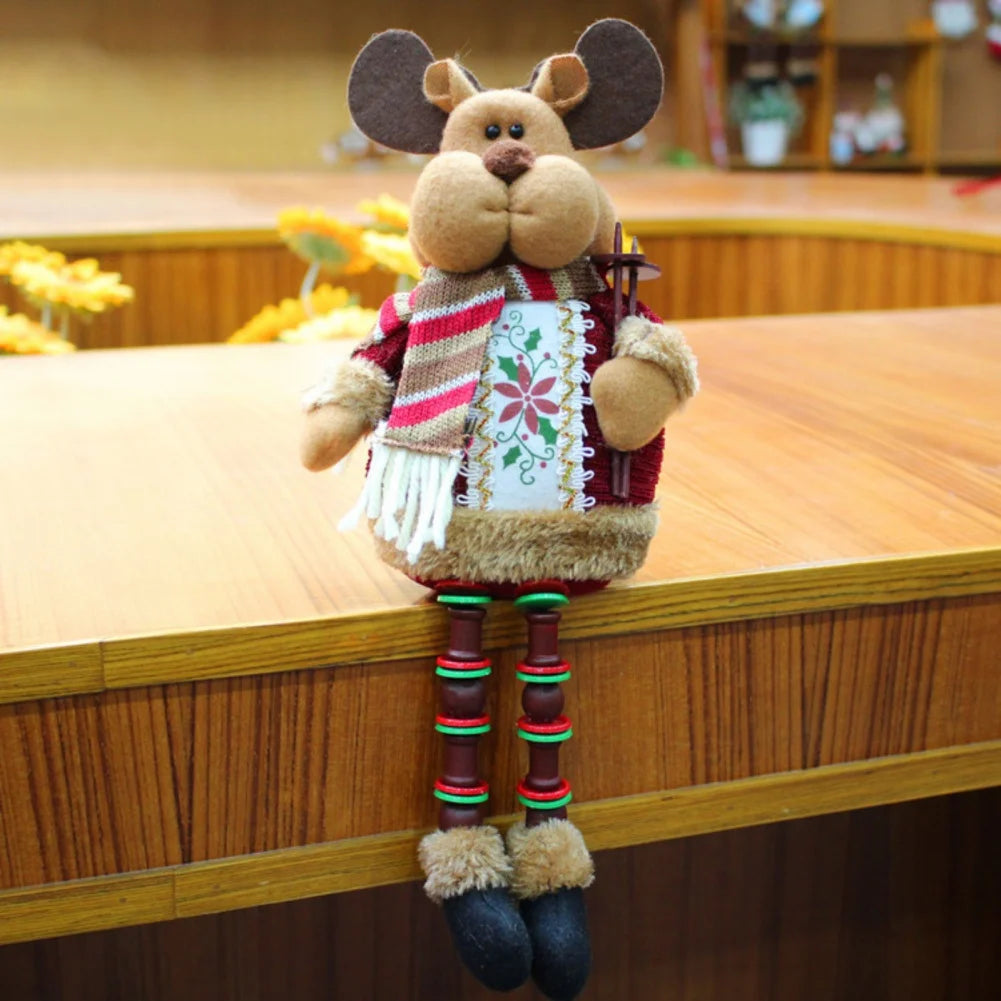 Ornament Reindeer Snowman Santa Elk Bear Doll decoration