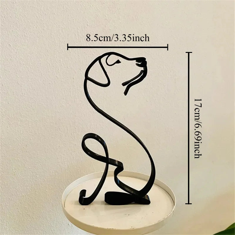 Metal Dog Art Iron Figurine Miniature