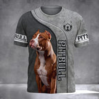 Pitbull Graphic 3d Print Summer Tops Fashion Daily Casual Short Sleeve T-shirt Clothing