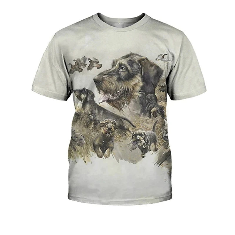 Dachshund Graphic 3D Print Men Women Casual Short Sleeve T Shirt Tees