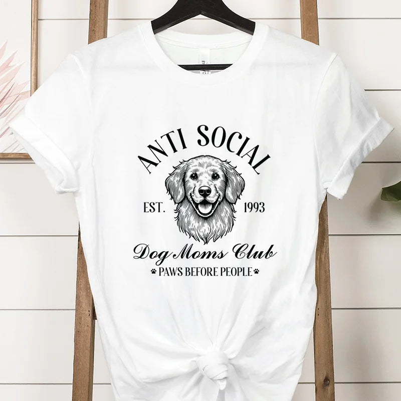 Cute Print T-shirts for Women Summer Short Sleeves Funn Streetwear