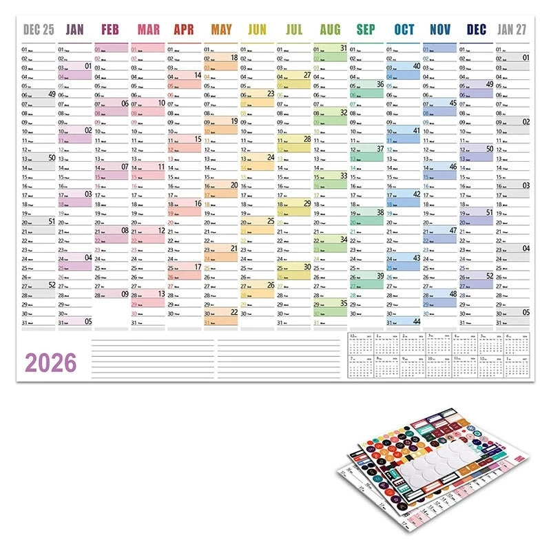 2026 Calendar Full Year Wall Calendar Creative Simple Planner
