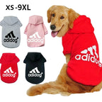 Adidog Clothes For Dogs Jacket Sweatshirt Autumn Winter Keep Warm Pet Clothing