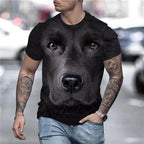 Cute Dog Face Graphics T Shirts Fashion Short Sleeve Funny 3D Animals Printed