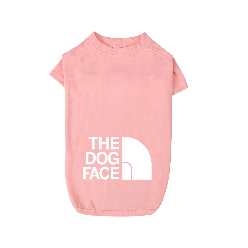 Short Sleeved T-shirt New Spring and Summer Thin Dog Face Pattern Clothing