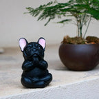 Sitting Figurine Dog Sculpture Yoga Meditation