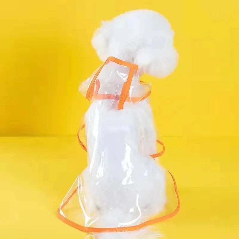 Transparent Rainwear Pet Hooded Waterproof Jacket Small Dogs