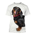 Funny Dachshund T-Shirts 3D Printed Streetwear Fashion Short Sleeve T Shirt Tees Tops