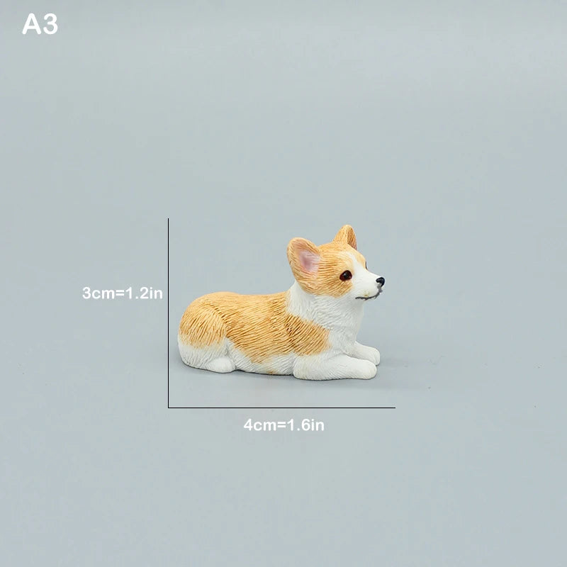 Cute Simulation Corgi Dog Car Dashboard Decoration Resin Figurine