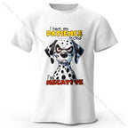 Cartoon Dog Portrait Print 100% Cotton T-Shirt, Soft Fabric Round Neck Short Sleeve Tee