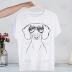 Dachshund Teckel Funny Cute Dog Animal Funny T Shirt Casual Short Sleeve