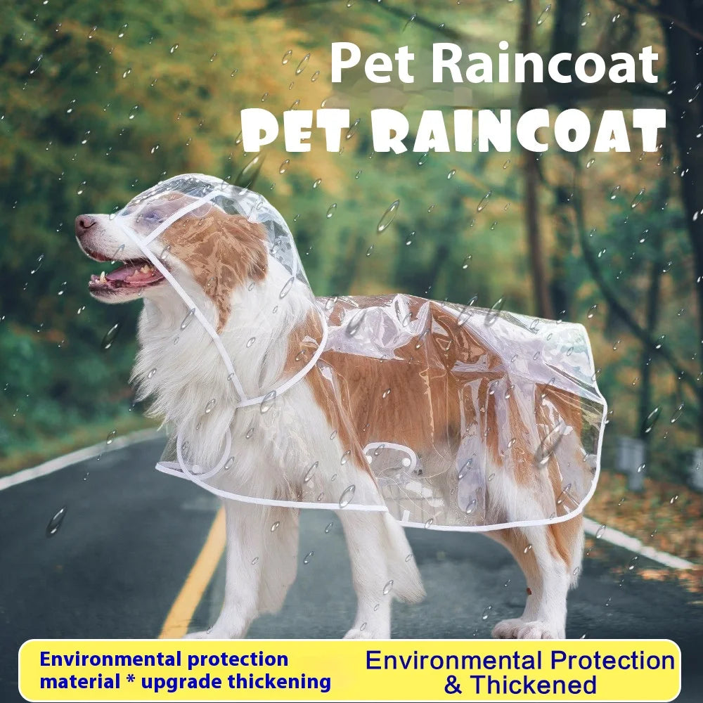 Solid Pet Rain Coat for Small Medium Dogs Raincoat Clothes