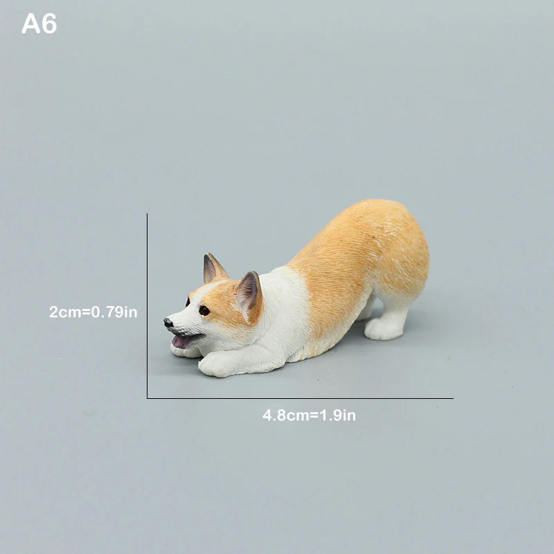 Cute Simulation Corgi Dog Car Dashboard Decoration Resin Figurine
